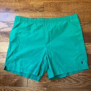 Vintage Polo Sports Green Swim Shorts Sz M